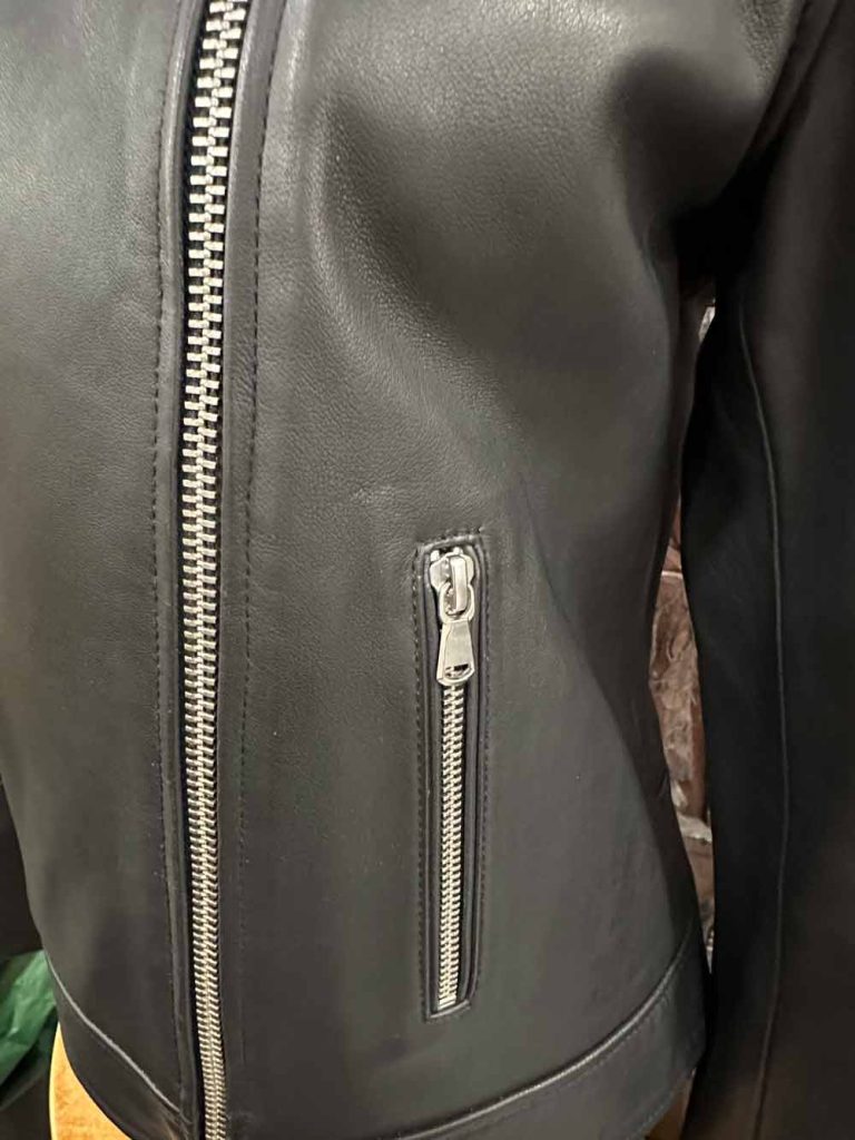 blouson perfecto cuir noir femme Zapa seconde main