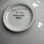 coupe porcelaine médard de noblat limoges france décor chasse