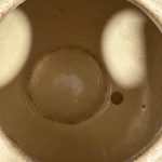 vase boule grès beige turquoise brocante en ligne