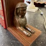 serre-livres art déco bronze et bois Sphinx seconde âme