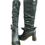 bottes cuir noir Laura Vita seconde âme