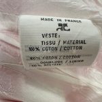 ensemble COURREGES vintage jupe et veste blanc et rose à carreaux seconde main