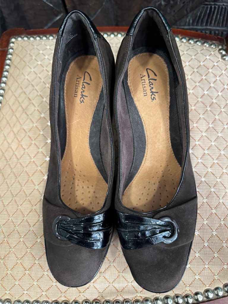 escarpins chaussures à talons marron Clarks seconde âme