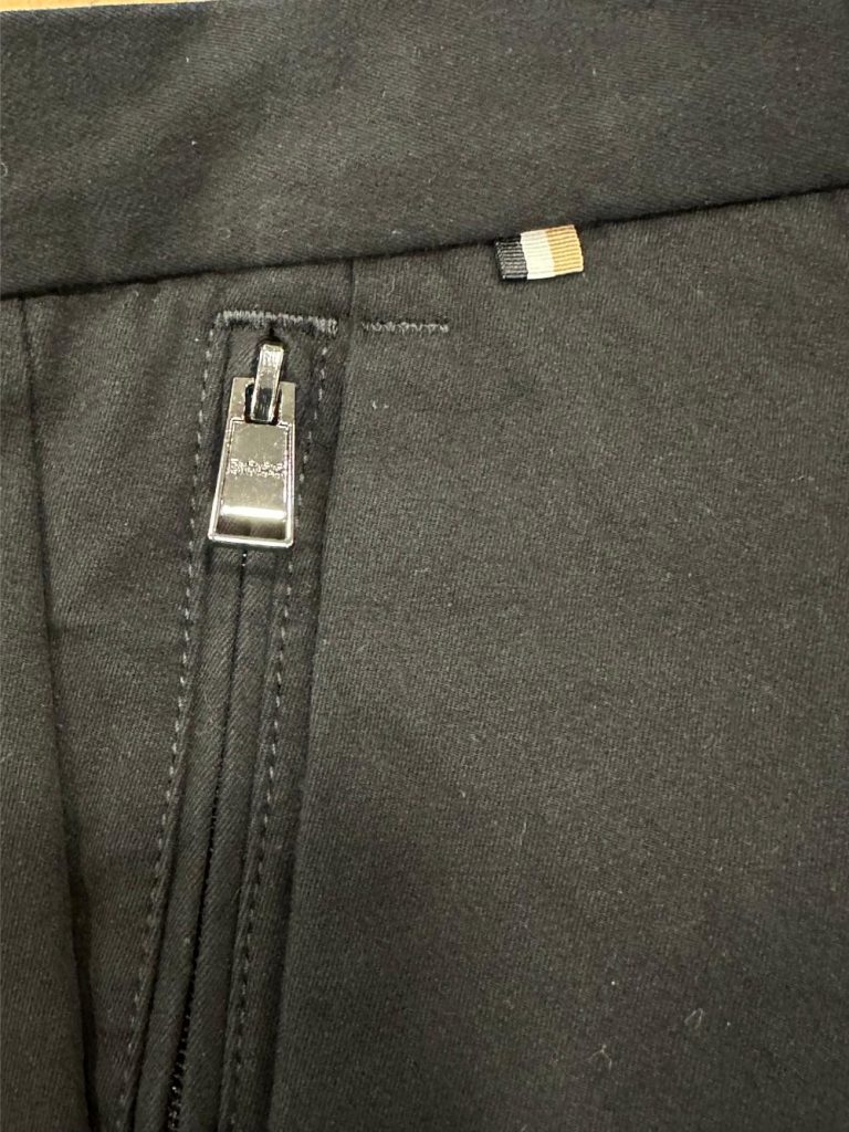 Pantalon noir coton homme boss seconde âme