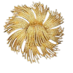 broche dorée Monet Vintage