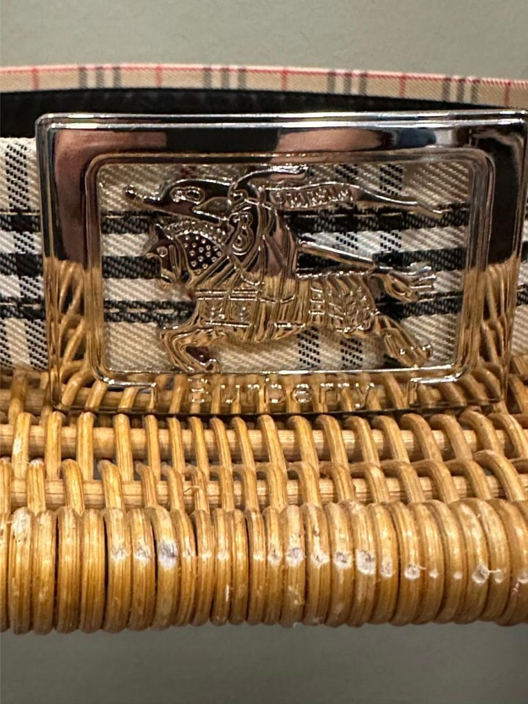 Ceinture Burberry classique à motif Nova Check friperie en ligne seconde main