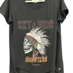 t-shirt homme sixth june noir monsters seconde ame