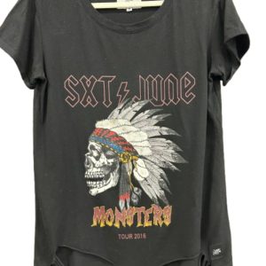 t-shirt homme sixth june noir monsters seconde ame