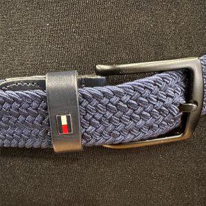 ceinture tressée homme Tommy Hilfiger bleu marine seconde main