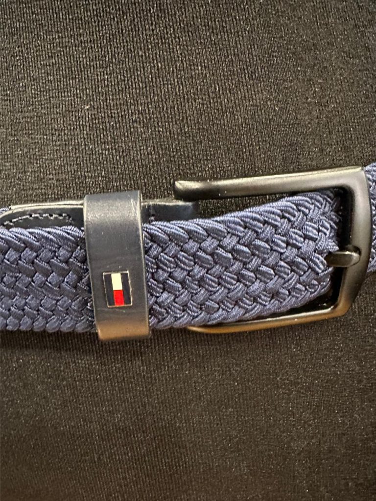 ceinture tressée homme Tommy Hilfiger bleu marine seconde main