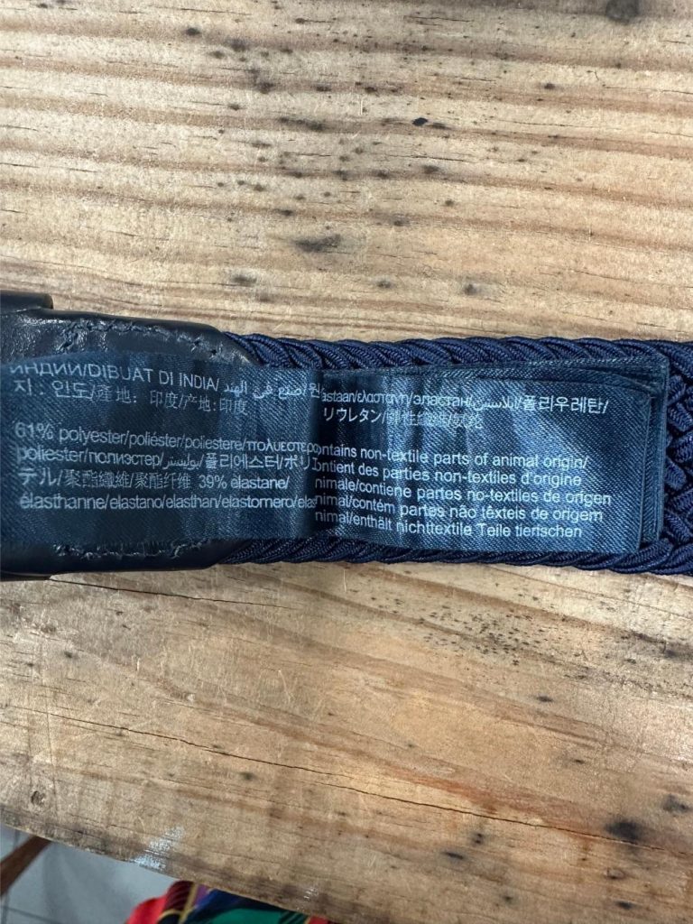 ceinture tressée homme Tommy Hilfiger bleu marine seconde main