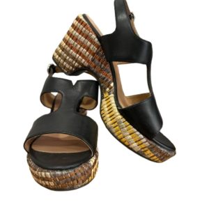 sandale cuir noir adige seconde ame seconde main friperie en ligne