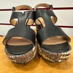 sandale cuir noir adige seconde ame seconde main friperie en ligne