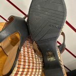 sandale cuir noir adige seconde ame seconde main friperie en ligne