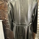 trench cuir noir influence seconde main friperie en ligne