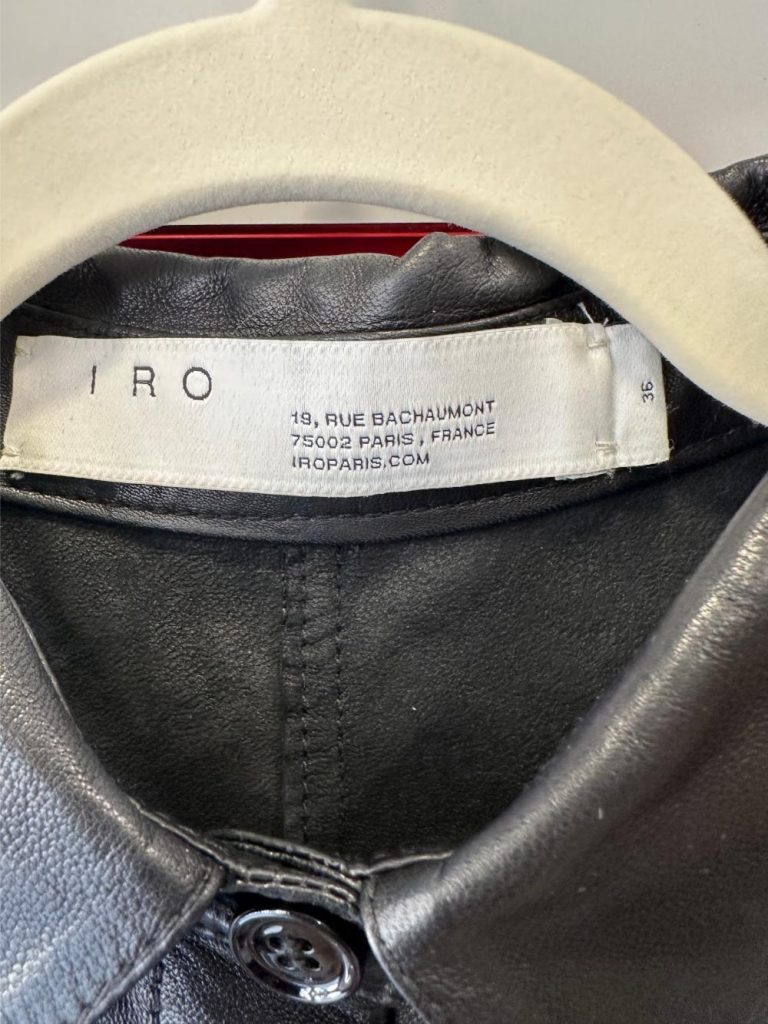 chemise cuir noir IRO seconde âme friperie en ligne