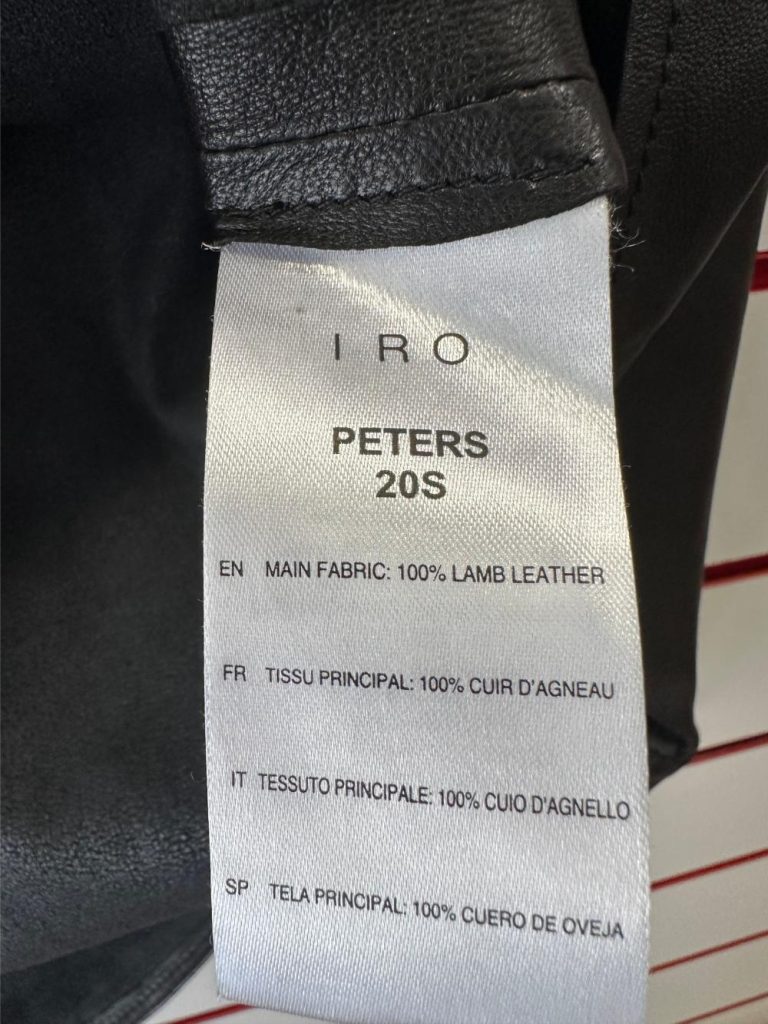 chemise cuir noir IRO seconde âme friperie en ligne