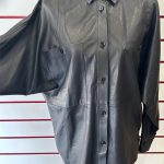 chemise cuir noir IRO seconde âme friperie en ligne