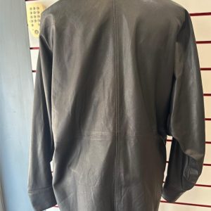 chemise cuir noir IRO seconde main friperie en ligne