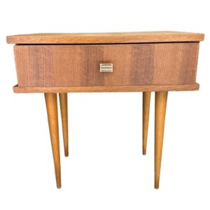 Table de chevet vintage scandinave — style teck, années 60-70 seconde âme brocante en ligne