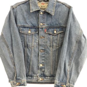 Veste en jean Levi's Trucker vintage bleu délavé – Taille S