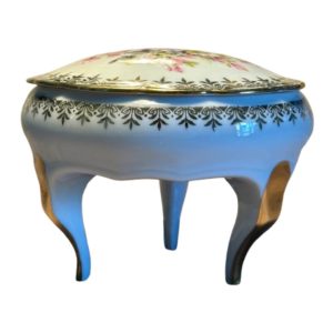 Boîte à Bijoux / Bonbonnière Tripode en Porcelaine de Limoges brocante en ligne seconde âme
