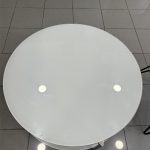table basse blanche verre IKEA par Ehlen Johansson, années 1980 seconde âme brocante en ligne
