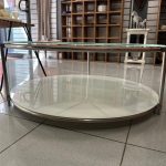 table basse blanche verre IKEA par Ehlen Johansson, années 1980 seconde âme brocante en ligne