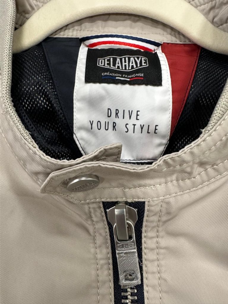 Blouson Delahaye Racing beige seconde main friperie en ligne