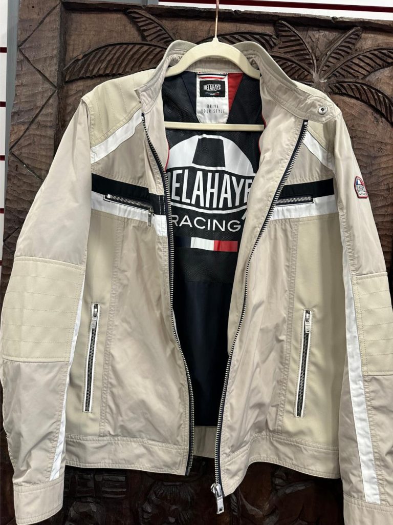 Blouson Delahaye Racing beige seconde main friperie en ligne