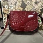 Sac à bandoulière Desigual Bordeaux Verni seconde main