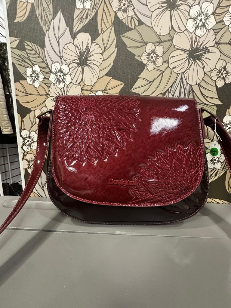 Sac à bandoulière Desigual Bordeaux Verni seconde main