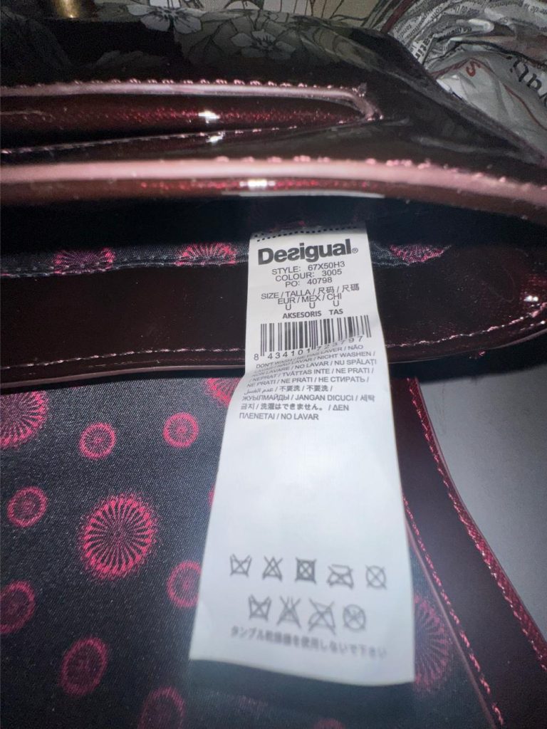 Sac à bandoulière Desigual Bordeaux Verni seconde main