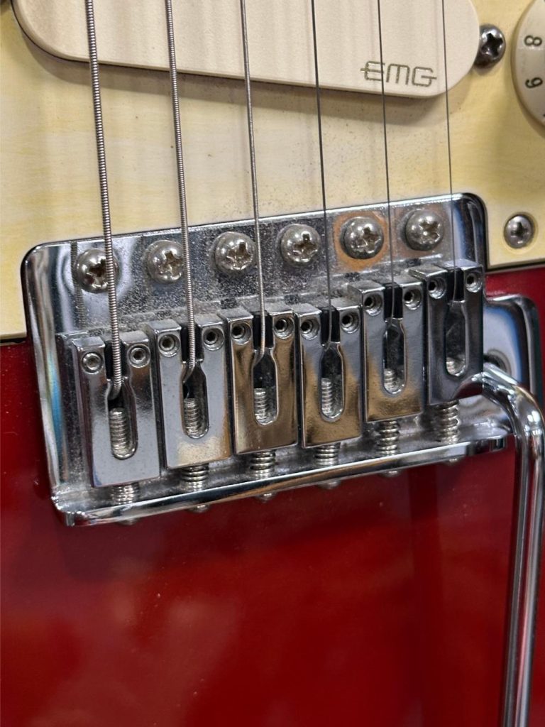 Fender Stratocaster Player Mexique (2019) – Candy Apple Red – micros EMG instruments de musique occasion
