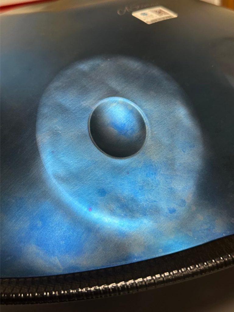 Handpan AsTeman 10 notes bleu seconde âme instruments de musique